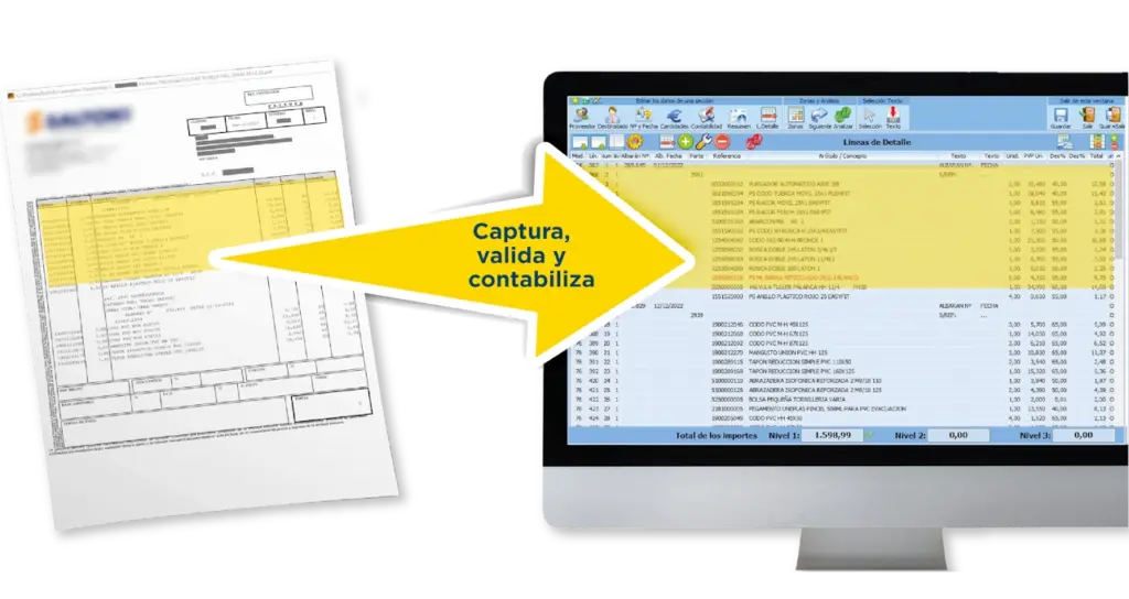Entrada manual vs automática de datos contables